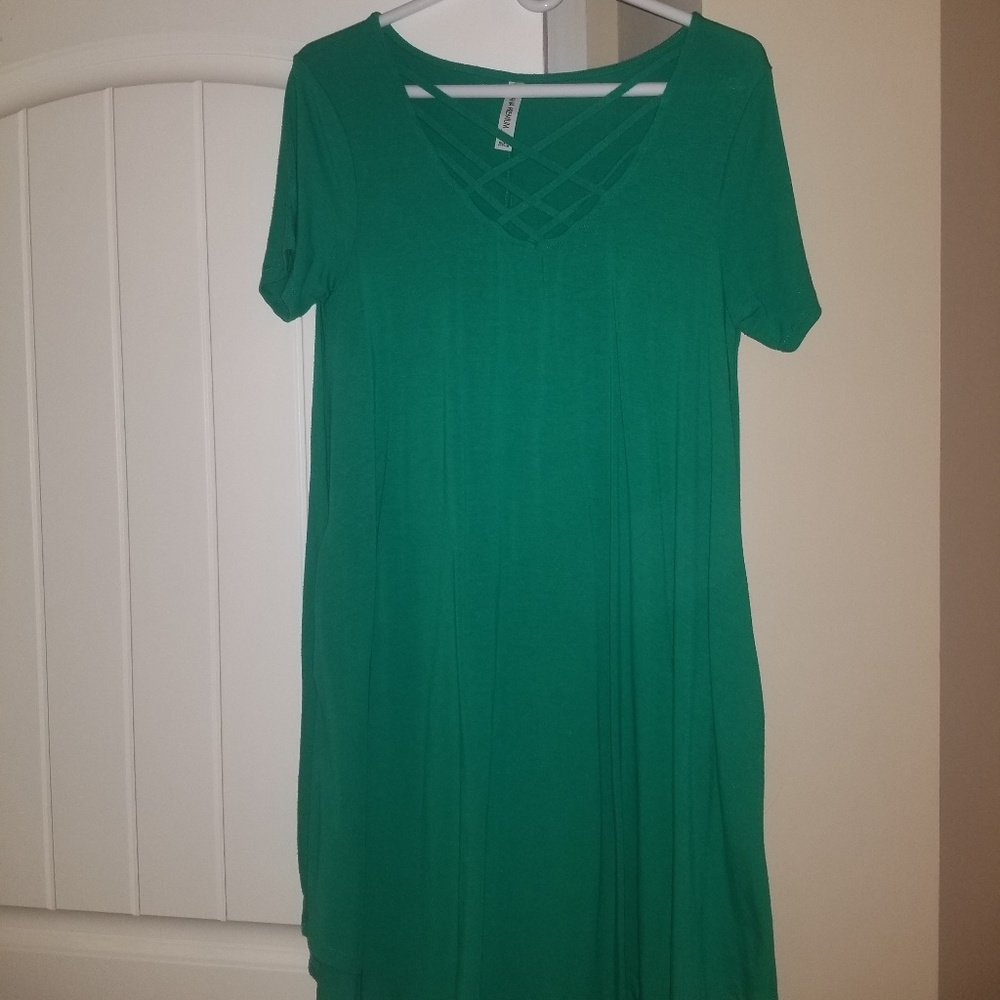 Criss cross neck dress